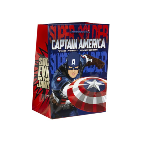 Bolsa de Regalo en Papel Modelo Capitán América de Marvel