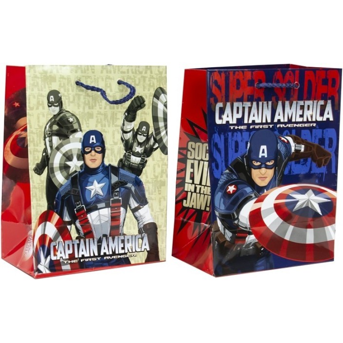 Bolsa de Regalo en Papel Modelo Capitán América...