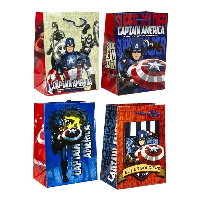 Bolsa de Regalo en Papel Modelo Capitán América...