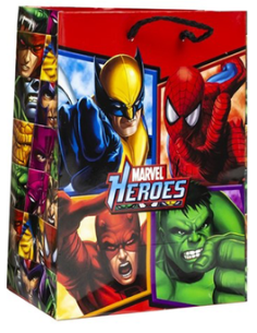 Bolsa de Regalo en Papel Modelo Héroes de Marvel