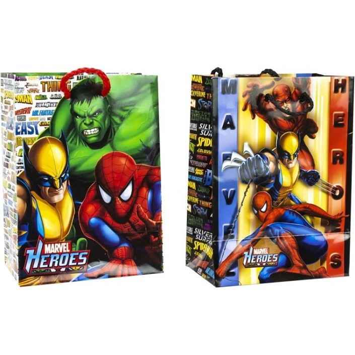 Bolsa de Regalo en Papel Modelo Héroes de Marvel