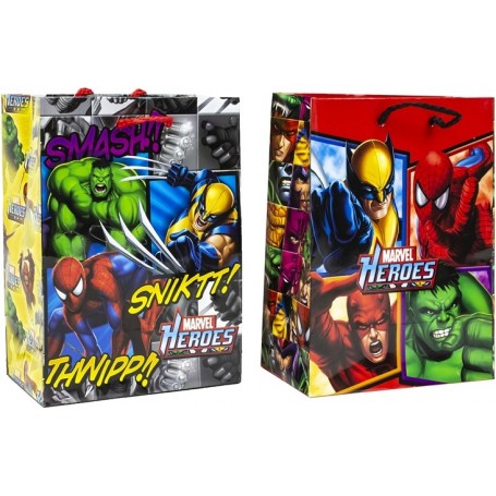 Bolsa de Regalo en Papel Modelo Héroes de Marvel