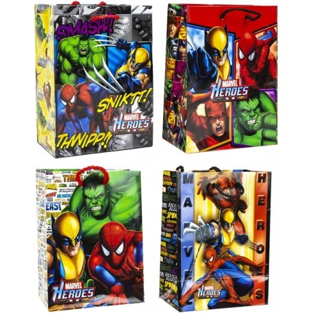 Bolsa de Regalo en Papel Modelo Héroes de Marvel