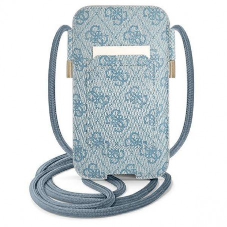 Funda Bolso Cartera de Piel Sintética Guess para Teléfono Modelo 4G Azul GUPHL4GDBL