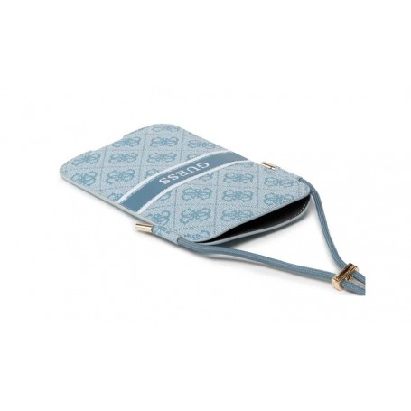 Funda Bolso Cartera de Piel Sintética Guess para Teléfono Modelo 4G Azul GUPHL4GDBL