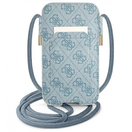 Funda Bolso Cartera de Piel Sintética Guess para Teléfono Modelo 4G Azul GUPHM4GDBL (Mediana)