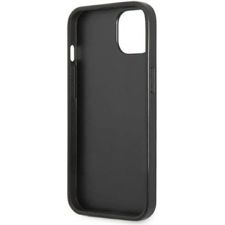 Funda Rígida Guess para Apple iPhone 13 Modelo Saffiano 4G Negro con logo Triángulo GUHCP13MP4TPK