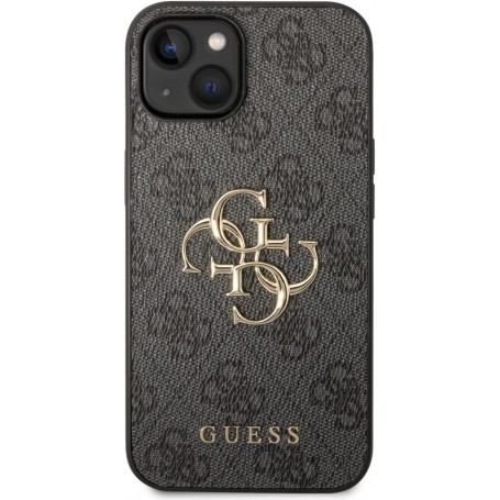 Funda Rígida Guess para Apple iPhone 14 Plus Color Gris Modelo 4G Dorado GUHCP14M4GMGGR