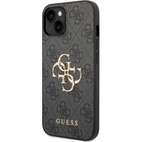 Funda Rígida Guess para Apple iPhone 14 Plus Color Gris Modelo 4G Dorado GUHCP14M4GMGGR