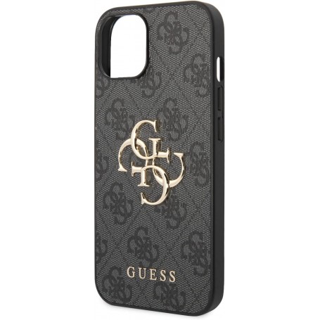 Funda Rígida Guess para Apple iPhone 14 Plus Color Gris Modelo 4G Dorado GUHCP14M4GMGGR
