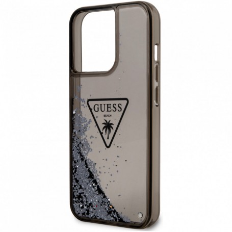 Funda Guess purpurina líquida Plateada para Apple iPhone 14 Pro Max color Negro GUHCP14XLFCTPK