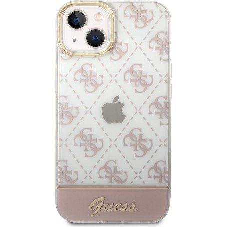 Funda Rígida Guess diseño 4G para Apple iPhone 14 Color Rosa GUHCP14SHG4MHP