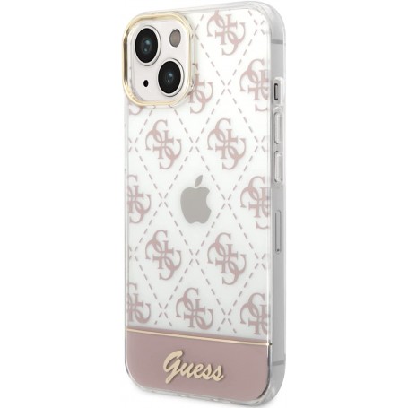 Funda Rígida Guess diseño 4G para Apple iPhone 14 Color Rosa GUHCP14SHG4MHP