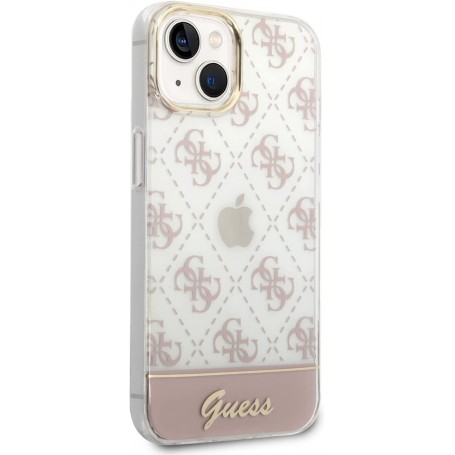 Funda Rígida Guess diseño 4G para Apple iPhone 14 Color Rosa GUHCP14SHG4MHP