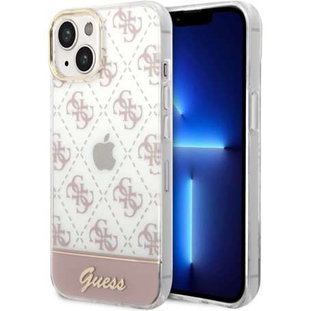 Funda Rígida Guess diseño 4G para Apple iPhone 14 Color Rosa GUHCP14SHG4MHP