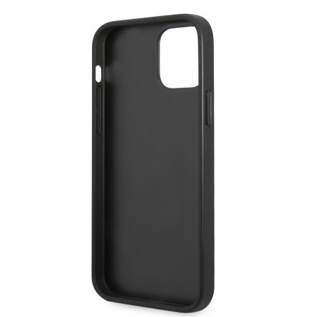 Funda Guess diseño Saffiano con tarjetero para Apple iPhone 12 | 12Pro color Negro GUHCP12MPSATPK