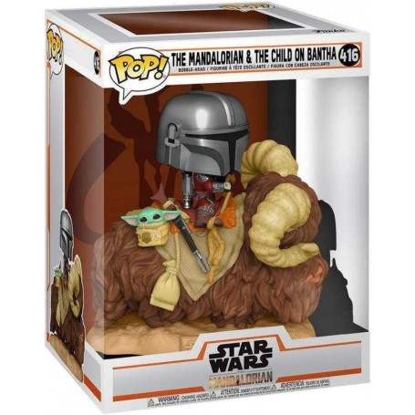 Figura Funko Pop! Star Wars Mandalorian y El Niño sobre Bantha Modelo 416 | 52373