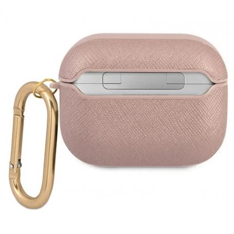 Funda Guess Silicona para Apple Airpods 3 Saffiano Rosa Modelo GUA3SASMP
