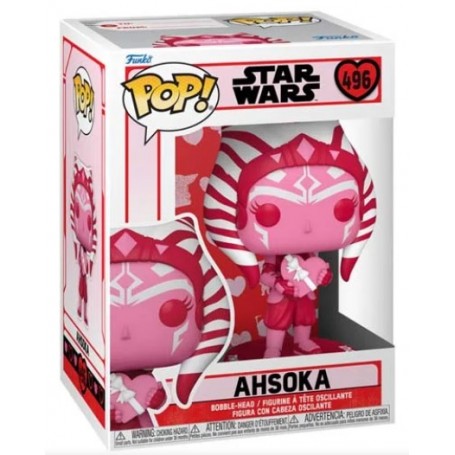 Figura Funko POP! Star Wars Ahsoka Modelo 496 | 60120 Edición Especial San Valentín
