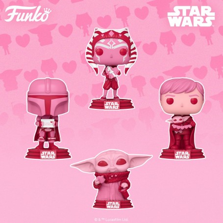 Figura Funko POP! Star Wars Grogu Modelo 493 | 60124 Edición Especial San Valentín