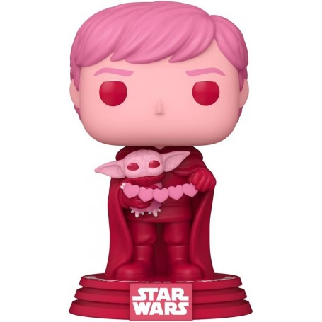 Figura Funko POP! Star Wars Luke Skywalker con Grogu Modelo 494 | 60125 Edición Especial San Valentín