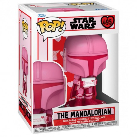 Figura Funko POP! Star Wars Madalorian Modelo 495 | 60126 Edición Especial San Valentín