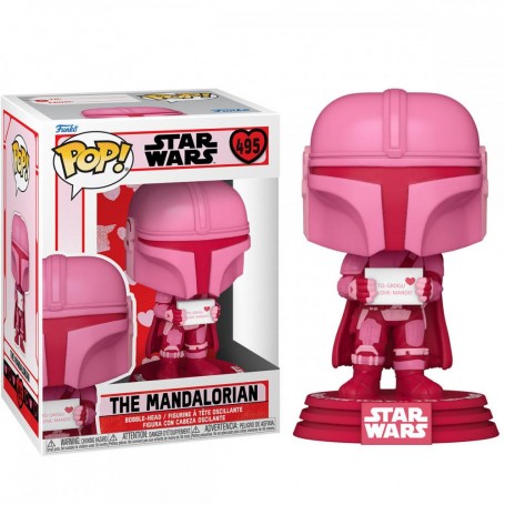 Figura Funko POP! Star Wars Madalorian Modelo 495 | 60126 Edición Especial San Valentín