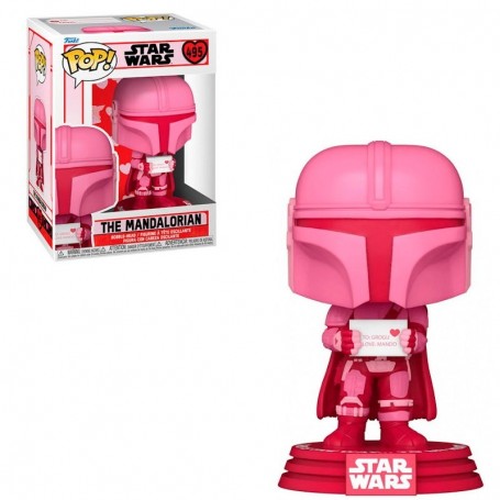 Figura Funko POP! Star Wars Madalorian Modelo 495 | 60126 Edición Especial San Valentín
