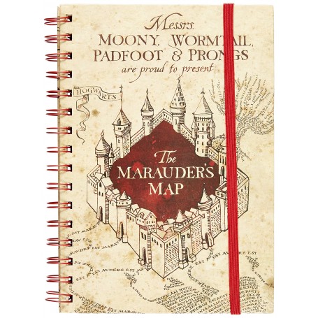 Libreta Harry Potter Modelo Mapa de Merodeadores