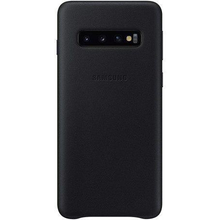 Funda Samsung en Piel para Galaxy S10 Color Negro Modelo EF-VG973LB | Estado Como Nuevo | Outlet
