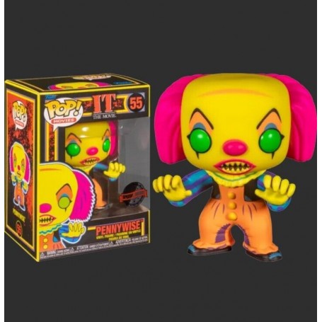 Figura Funko Pop! Películas It Pennywise Modelo 55 | 65039 Edición Especial Blacklight