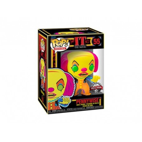 Figura Funko Pop! Películas It Pennywise Modelo 55 | 65039 Edición Especial Blacklight