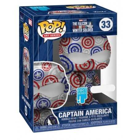 Figura Funko Pop! Marvel Art Series Capitán América Modelo 33 | 56153