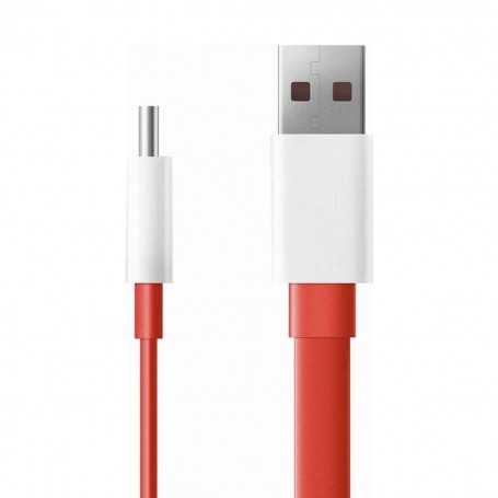 Cable de Carga Warp OnePlus SUPERVOOC C201A de USB C a USB A de 1 metro Rojo y Blanco 5461100018 | Outlet Caja Abierta