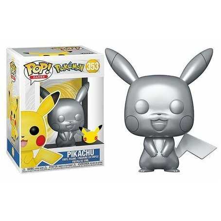 Figura Funko Pop! Juegos Pokémon Pikachu Modelo 353 | 59869 Edición Especial Plateado