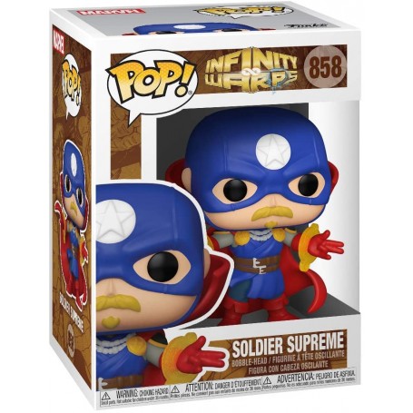 Figura Funko Pop! Marvel Infinity Warps Soldier Supreme Modelo 858 | 52006 Caja Dañada Outlet