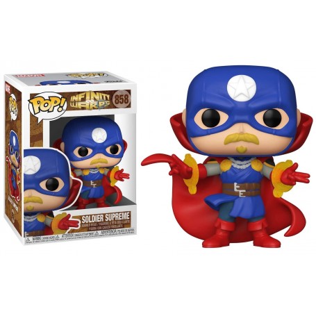 Figura Funko Pop! Marvel Infinity Warps Soldier Supreme Modelo 858 | 52006 Caja Dañada Outlet
