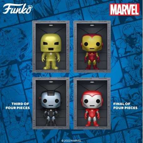 Figura Funko Pop! Deluxe Marvel Salón de Armaduras Iron Man Modelo 1 Armadura Dorada Modelo 1035 | 63739 Edición Exclusiva