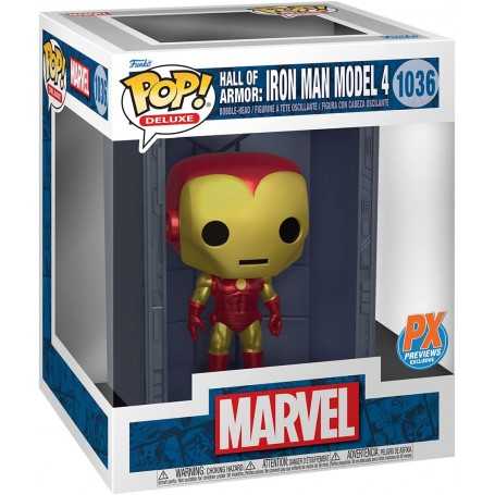 Figura Funko Pop! Deluxe Marvel Salón de Armaduras Iron Man Modelo 4 Modelo 1036 | 62781 Edición Exclusiva