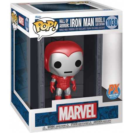 Figura Funko Pop! Deluxe Marvel Salón de Armaduras Iron Man Modelo 8 Silver Centurion Modelo 1038 | 64806 Edición Exclusiva