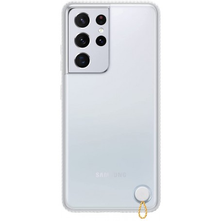 Funda Clear Cover para Samsung Galaxy S21 Ultra Transparente con Borde Blanco Modelo EF-GG998CW | Estado Como Nuevo | Outlet