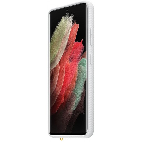 Funda Clear Cover para Samsung Galaxy S21 Ultra Transparente con Borde Blanco Modelo EF-GG998CW | Estado Como Nuevo | Outlet