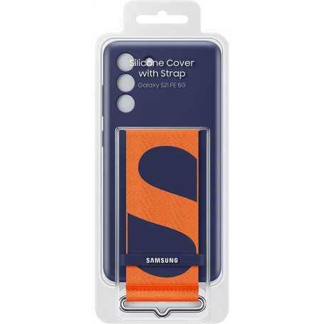 Funda Samsung de Silicona con Correa para Galaxy S21 FE Navy Modelo EF-GG990TN