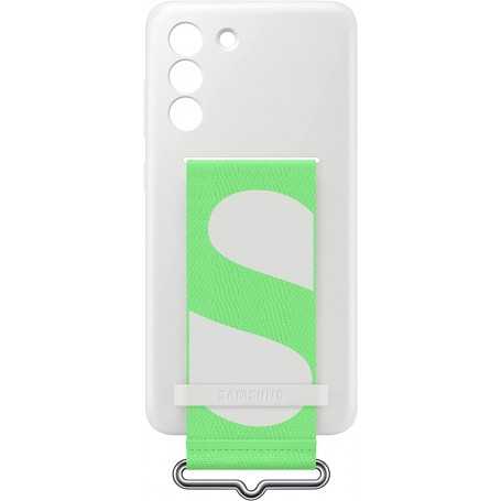 Funda Samsung de Silicona con Correa para Galaxy S21 FE Blanca Modelo EF-GG990TW