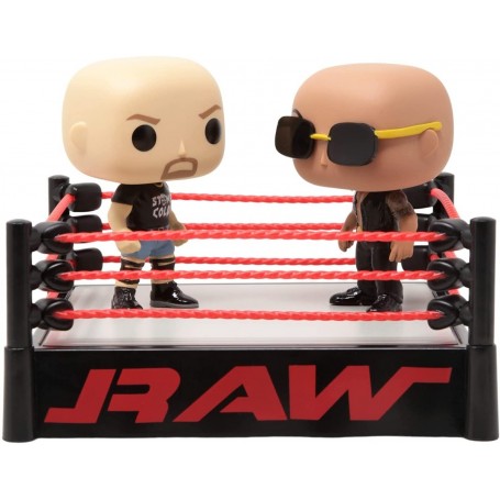 Figura Funko Pop! Momento WWE The Rock Vs Stone Ring de Lucha Libre Modelo 2 Pack | 54661 | CAJA DAÑADA OUTLET
