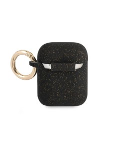 Funda Guess Silicona para Apple Airpods Negro Glitter... 2