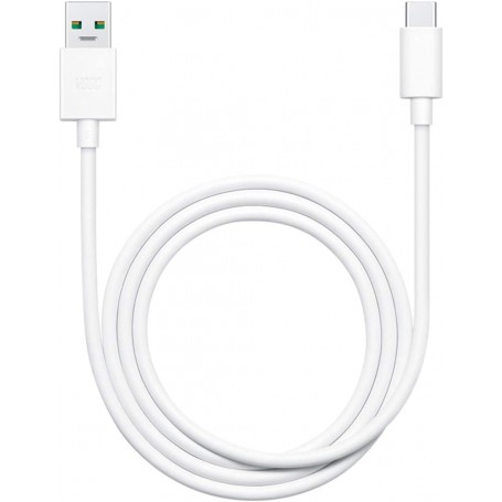 Cable Oppo VOOC Carga Flash DL129 USB-C 1m Blanco Sin Embalaje