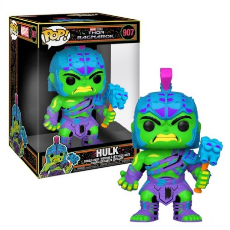 Figura Funko Pop! Marvel Thor Ragnarok Hulk Modelo 907 | 57928 Gigante 25 cms Edición Especial Black Light