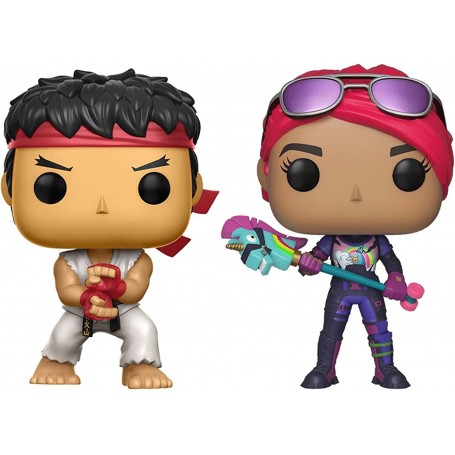 Figura Funko Pop! Juegos Street Fighter Fortnite Ryu & Brite Bomber Pack-2 | 61189