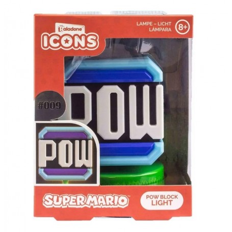 Lámpara de Led Paladonde Súper Mario Bros Modelo Pow Block